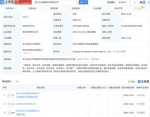 眾合科技攜手杭州低空產發成立翼智科技，布局AI與信息系統集成新賽道